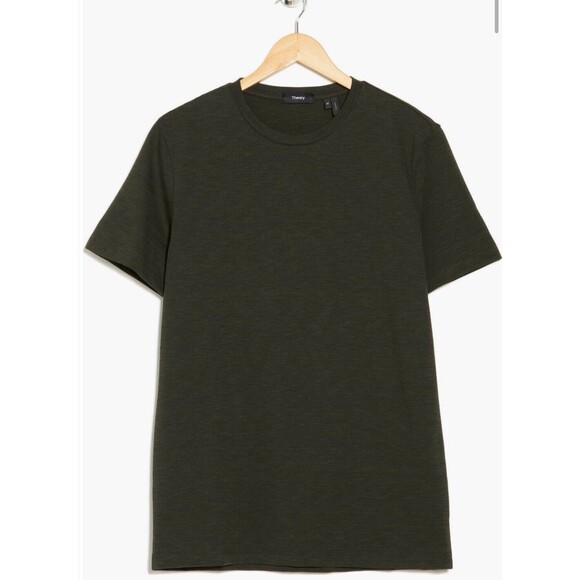 Theory Mens Claey slub lounge T- shirt Color Grove Multi Size Large New $95